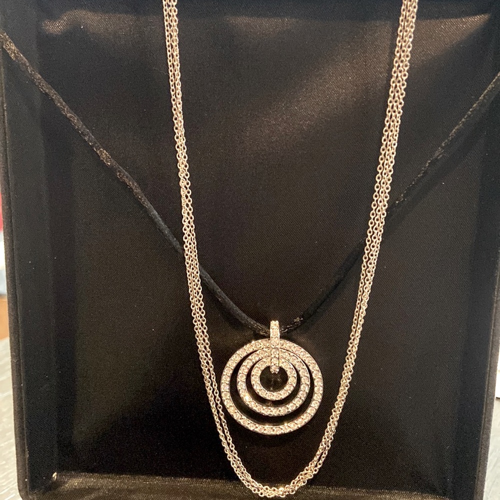 Nolan Miller Glamour Collection Contemporary Pave Circle Pendant Set